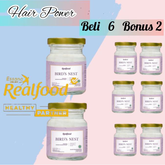 

Realfood Hair Power ( 6 bonus 2 ) minuman sarang burung walet