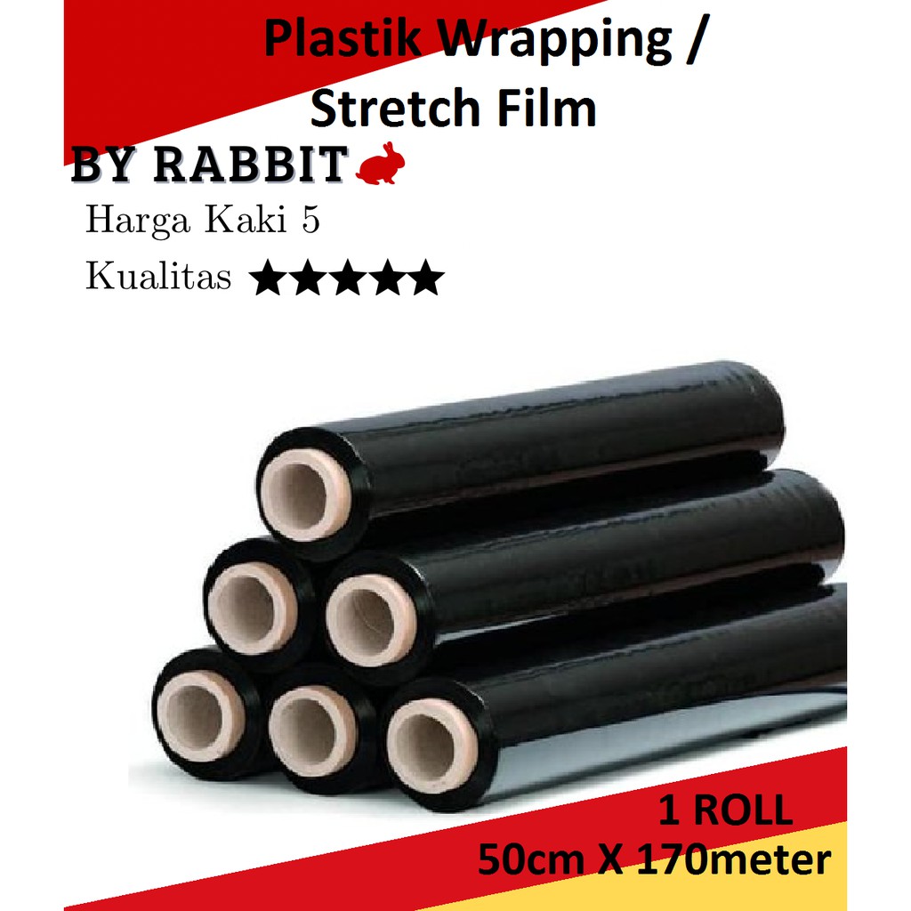 

Plastik Wrapping /Stretch Film Hitam 50 X 170m
