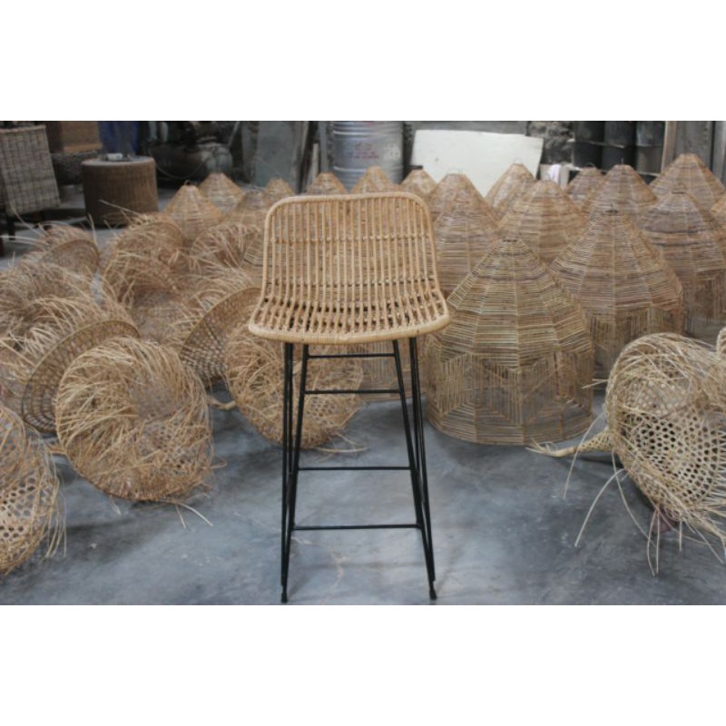 kursi rotan bar island / kursi barstool rotan