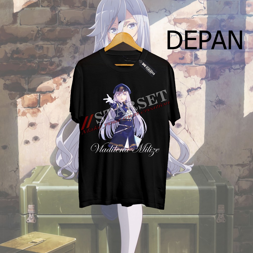 Baju Kaos 86 Eighty Six Vladilena Milize - Anime - Atasan Pria - Otaku- Konosuba