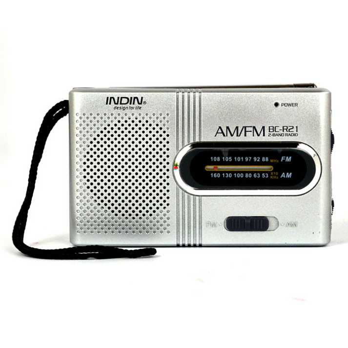 koleksi INDIN Portable AM/FM Radio Player Loudspeaker - BC-R21