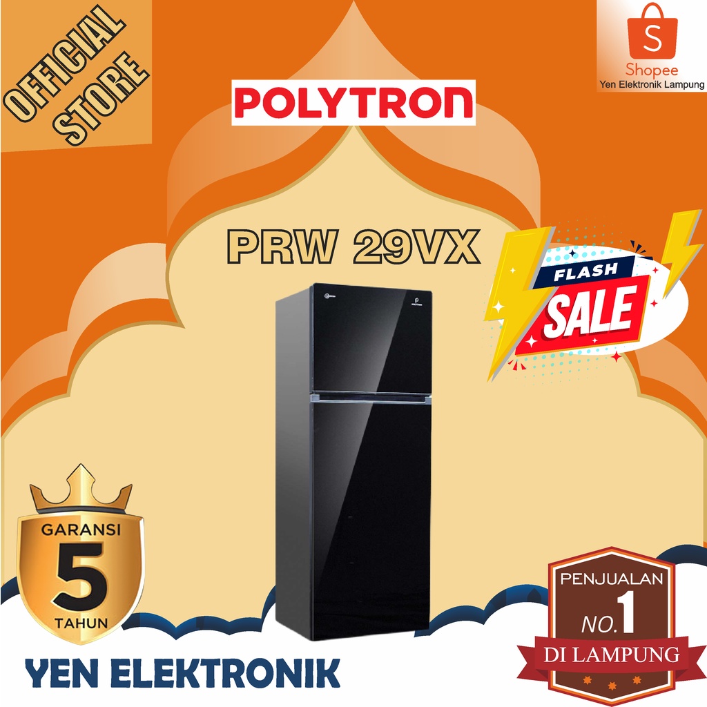 Kulkas POLYTRON PRW 29V Kulkas 2 Pintu 29V Inverter Garansi Resmi
