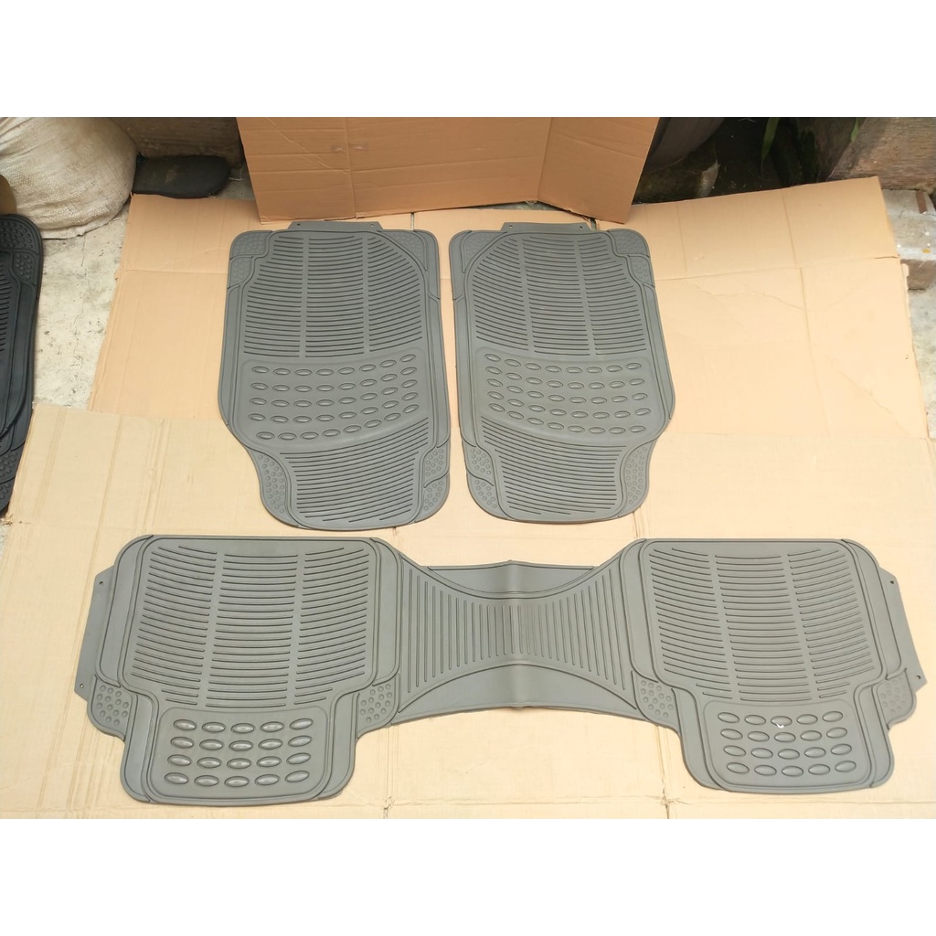 karpet mobil / karpet karet mobil 2 baris Continental 3 Pcs 2 Baris / karpet karet universal mobil / karpet mobil murah