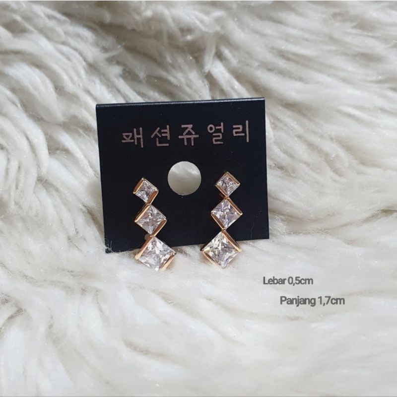 Anting Silver925 perak Earring platgold Branded Premium Quality Anti karat anti alergi R557