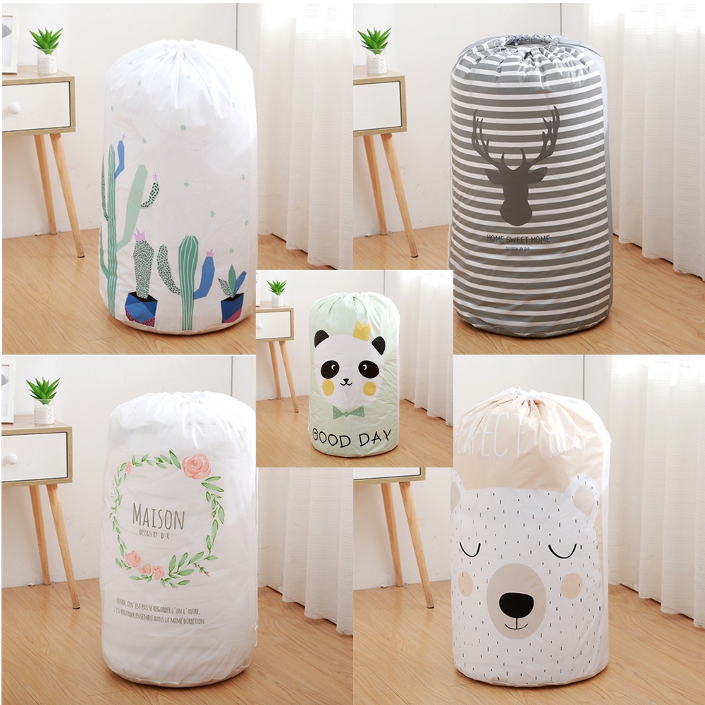 AsyPets HC Keranjang Baju Kotor Lipat Pakaian Cucian Laundry Bag Tutup Serut Storage Bag Bed Cover Pouch Tempat Penyimpanan Selimut Serbaguna Bag Ukuran Besar Tas Laundry Pakaian Murah Import GS8