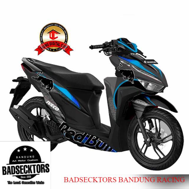 Sticker decal full body Honda Vario motip redbull keren