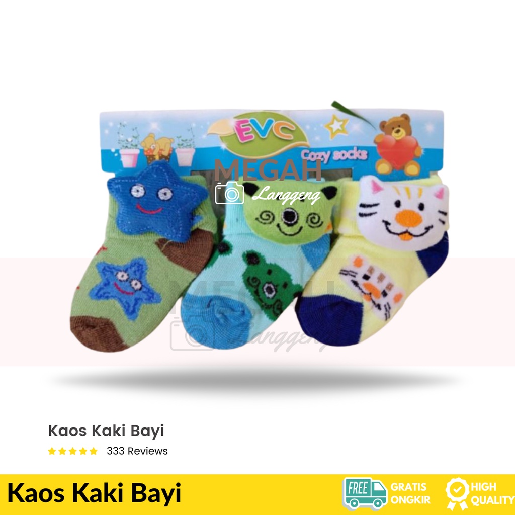 Kaos Kaki Bayi (isi 6 &amp; 12 pasang) kaos kaki bayi boneka 3D / kaos kaki baby 3in 1 motif karakter lucu - Kaus Kaki Katun Anak Untuk Bayi -Kado untuk bayi, Kaus Kaki Kartun Bayi - Kaos Kaki Bayi / Kaos Kaki Bayi isi 3 /Kaos Kaki Newborn / Kaos Kaki 3in1