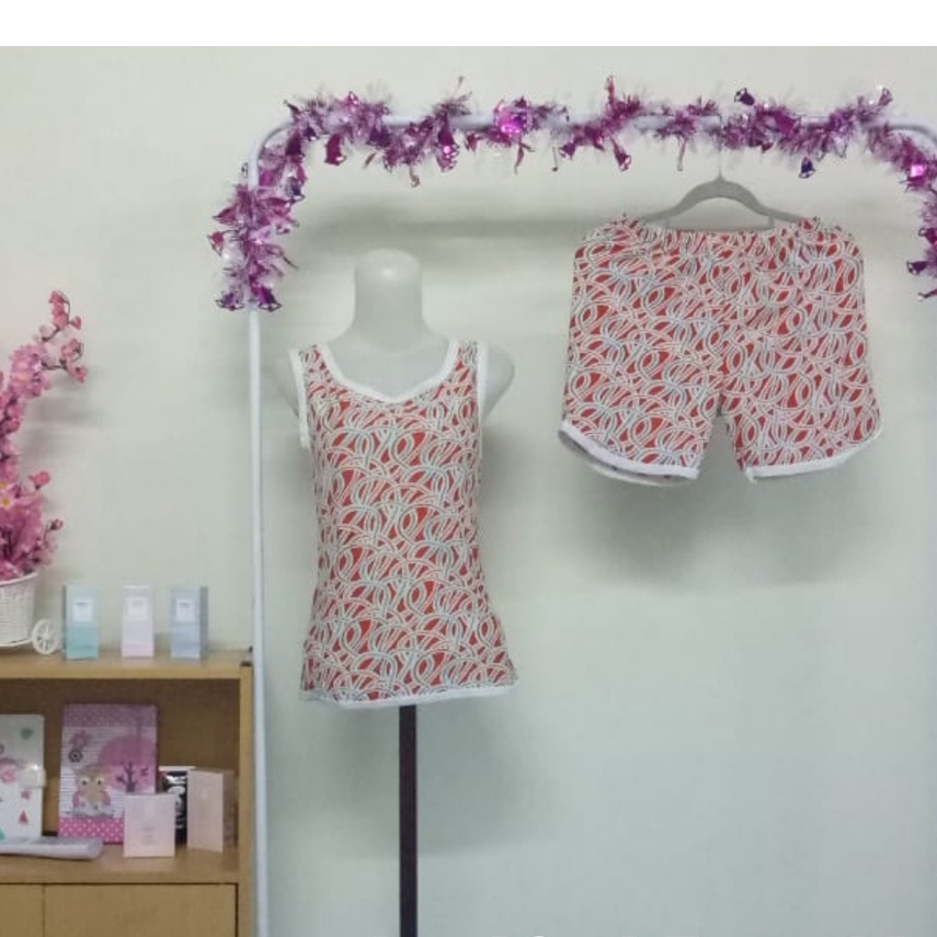 Baju Tidur Anak Perempuan Tanggung Hotpan Singlet Celana Setelan Pakaian Wanita