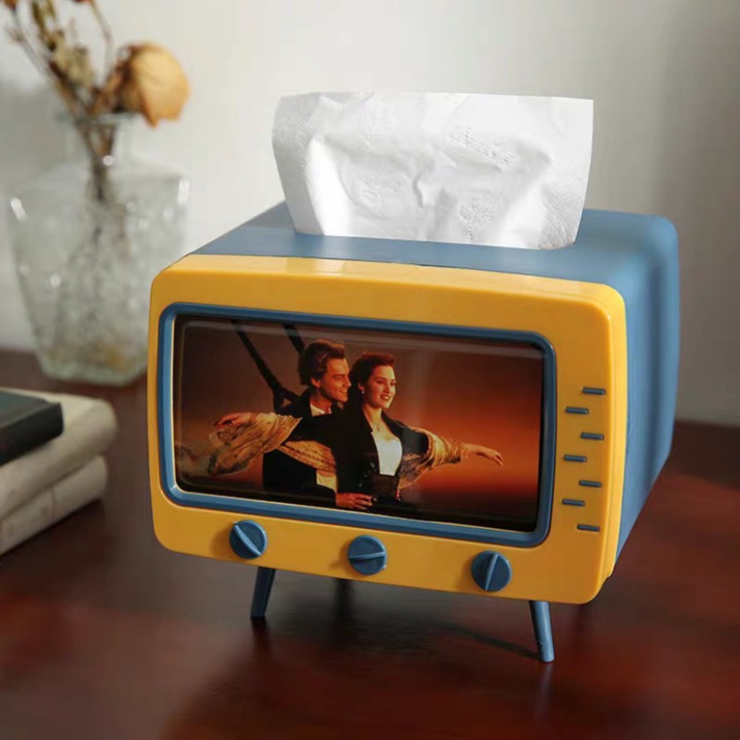 ( BISA COD ) PROMO KOTAK TISSUE BOX ORGANIZER BENTUK TV TEMPAT TISU + STAND PHONE HOLDER / KOTAK TISU LUCU / HOME OFFICE DECOR / TEMPAT PENYIMPANAN TISSUE / KOTAK TISU VIRAL / TEMPAT TISSUE DENGAN HOLDER HP / TEMPAT TISU 2IN1