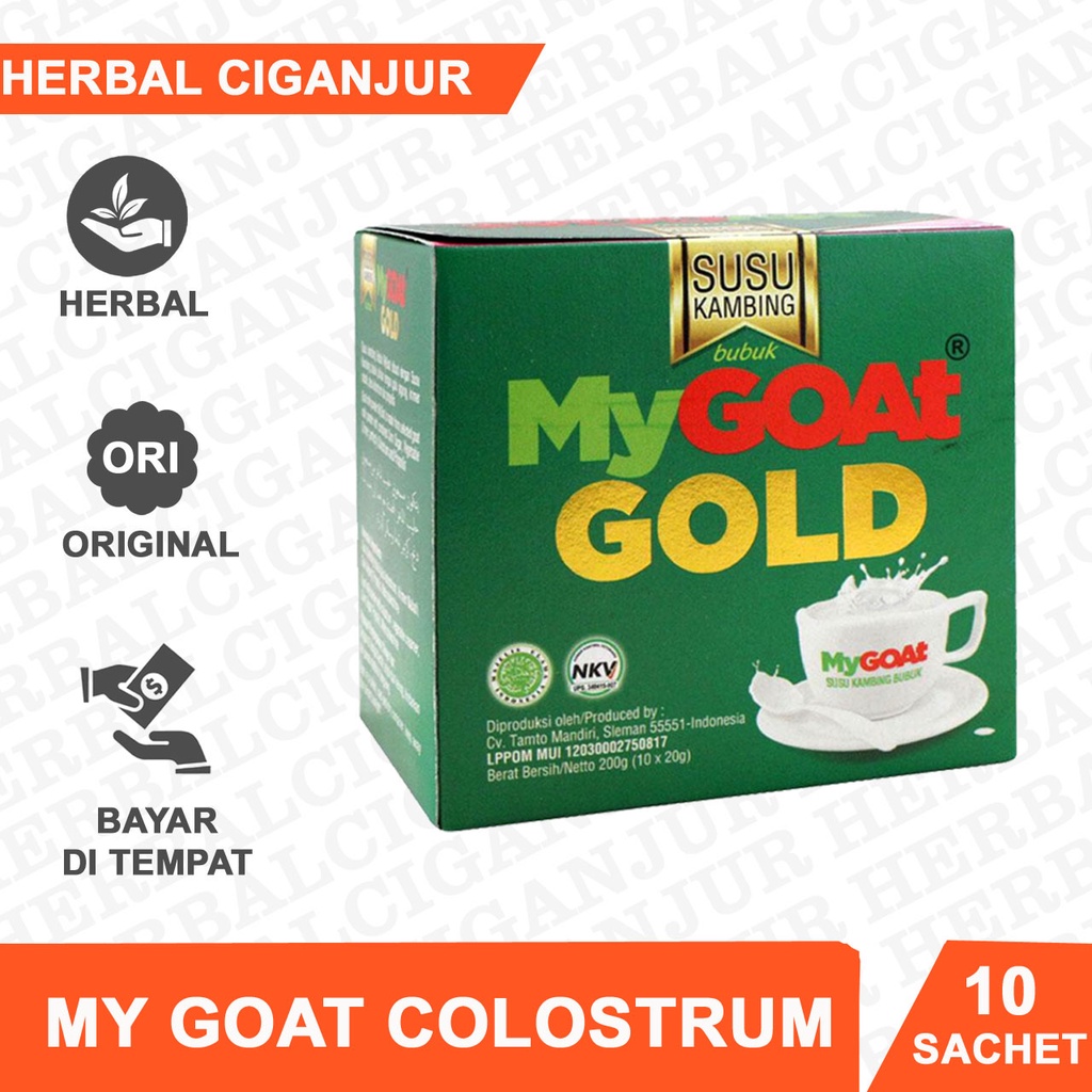 Susu Kambing My Goat Original GoldWith Colostrum Asli  Box (isi 10 Sachet)