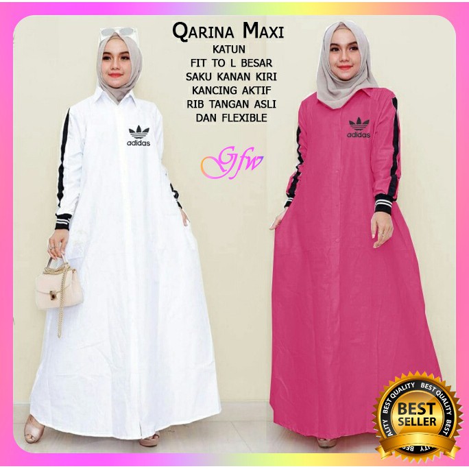 Dress Muslim Qarina Bisa-COD (MURAAH) GFW83144 Gamis