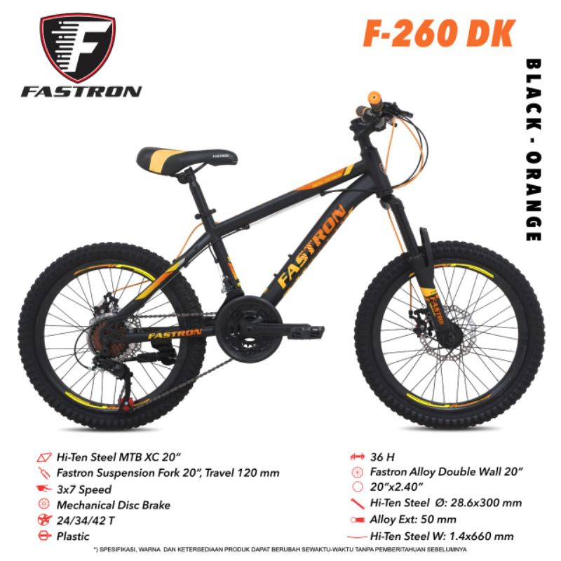 Sepeda Gunung MTB Fastron F-260 DK 20inch