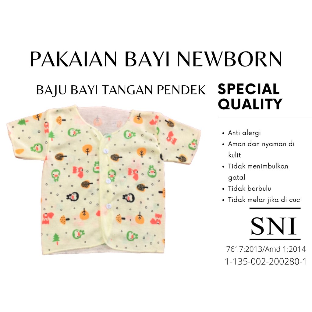 baju bayi lengan pendek 3 pc termurah