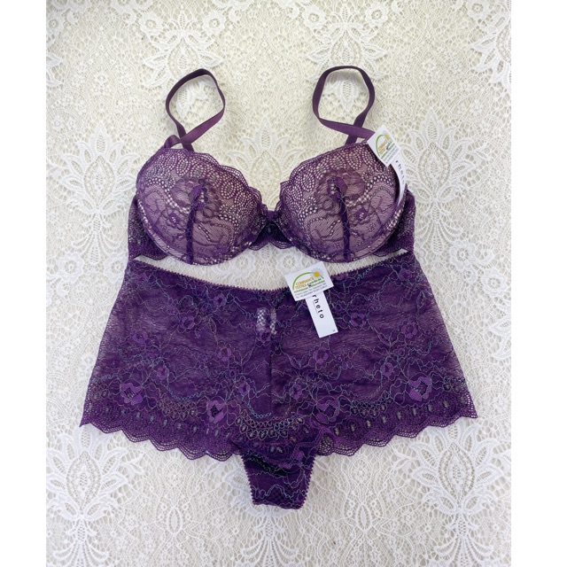 Rhet O Ric lacey purple bra set 34B