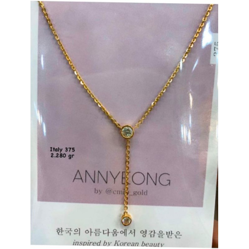 kalung juntai emas 375