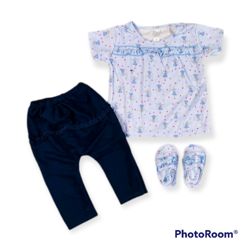 6Bln-2Tahun SETELAN BABY TRUE BY LITTLE KODA || SETELAN BABY CEWEK 4in1