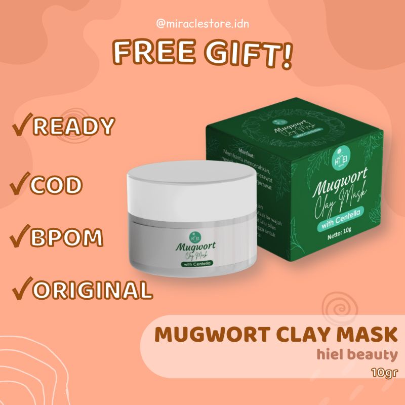 MUGWORT CLAY MASK BY HIEL BEAUTY MASKER MUGWORT CLAY HIEL BEAUTY CLAY MASK MUGWORT MASKER ORGANIK