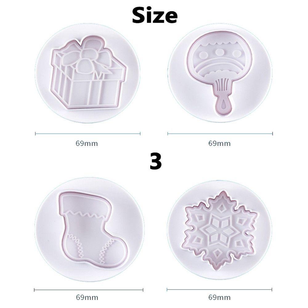 Solighter Hadiah Natal Christmas DIY Alat Kue Dekorasi Kue Santa Claus