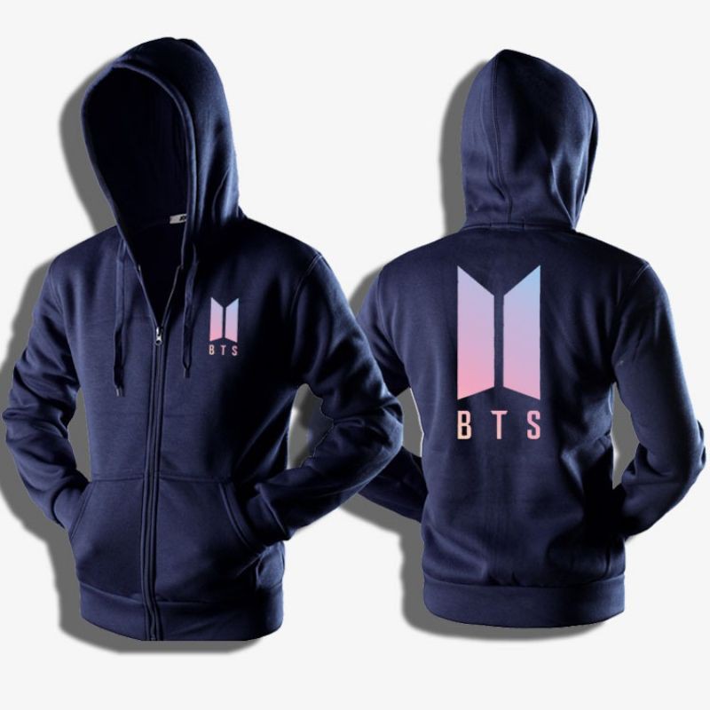 JAKET DEWASA ZIPPER BTS