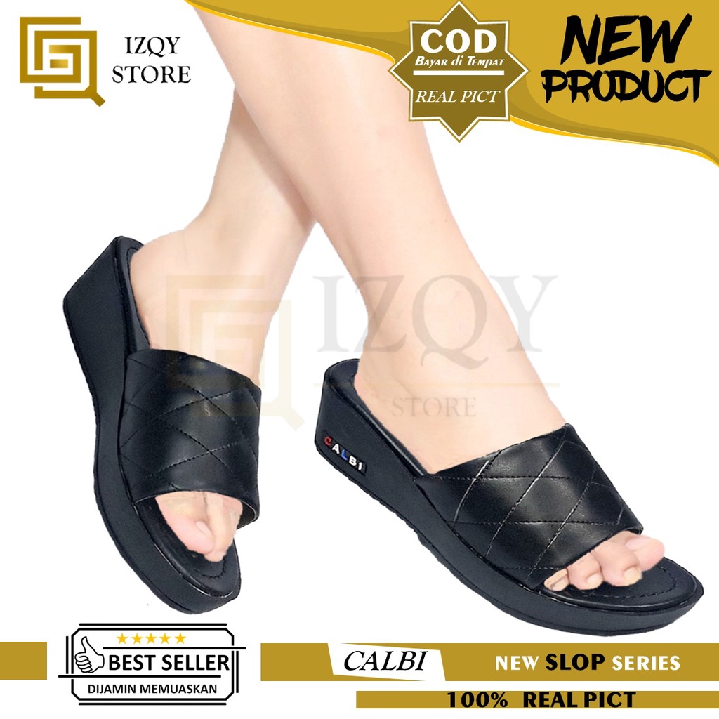 calbi sandal wanita original wedges baru 2021