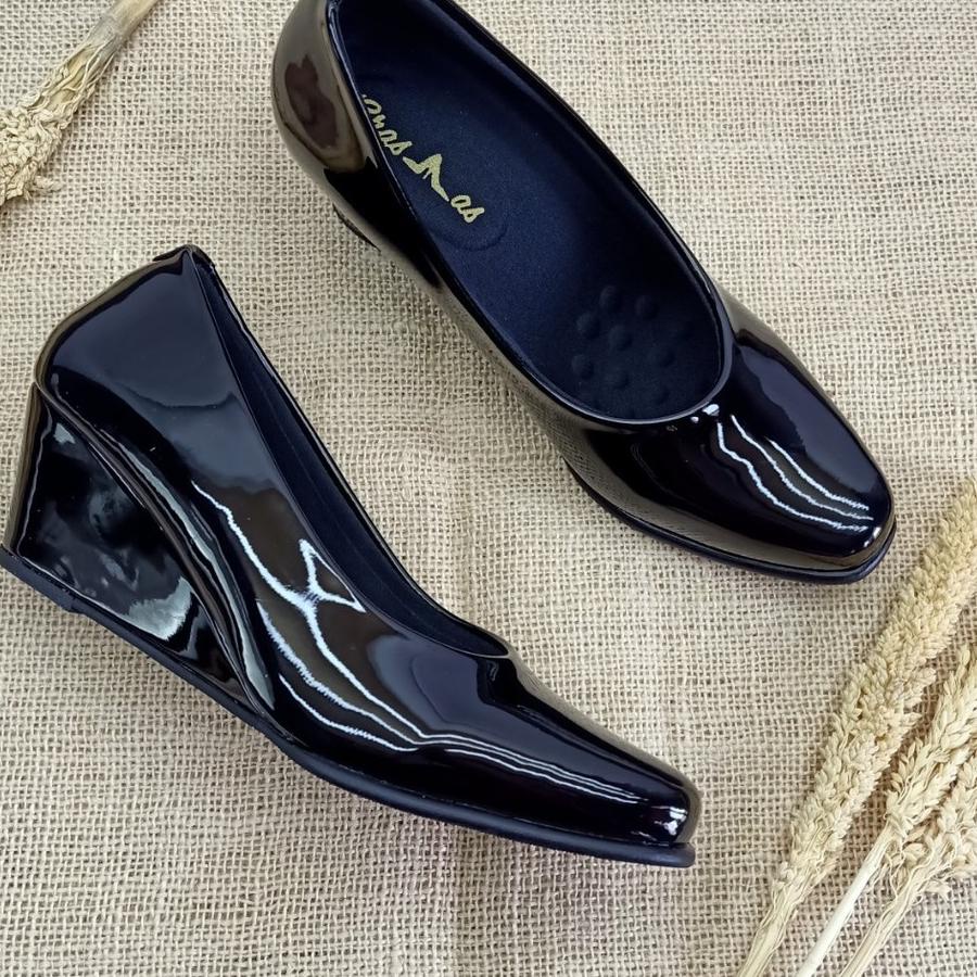 ❆ ERASMAS WG3 3 cm Sepatu Kerja Wanita Sepatu Formal Wanita Sepatu Kantor Wanita Sepatu Wedges Wanit