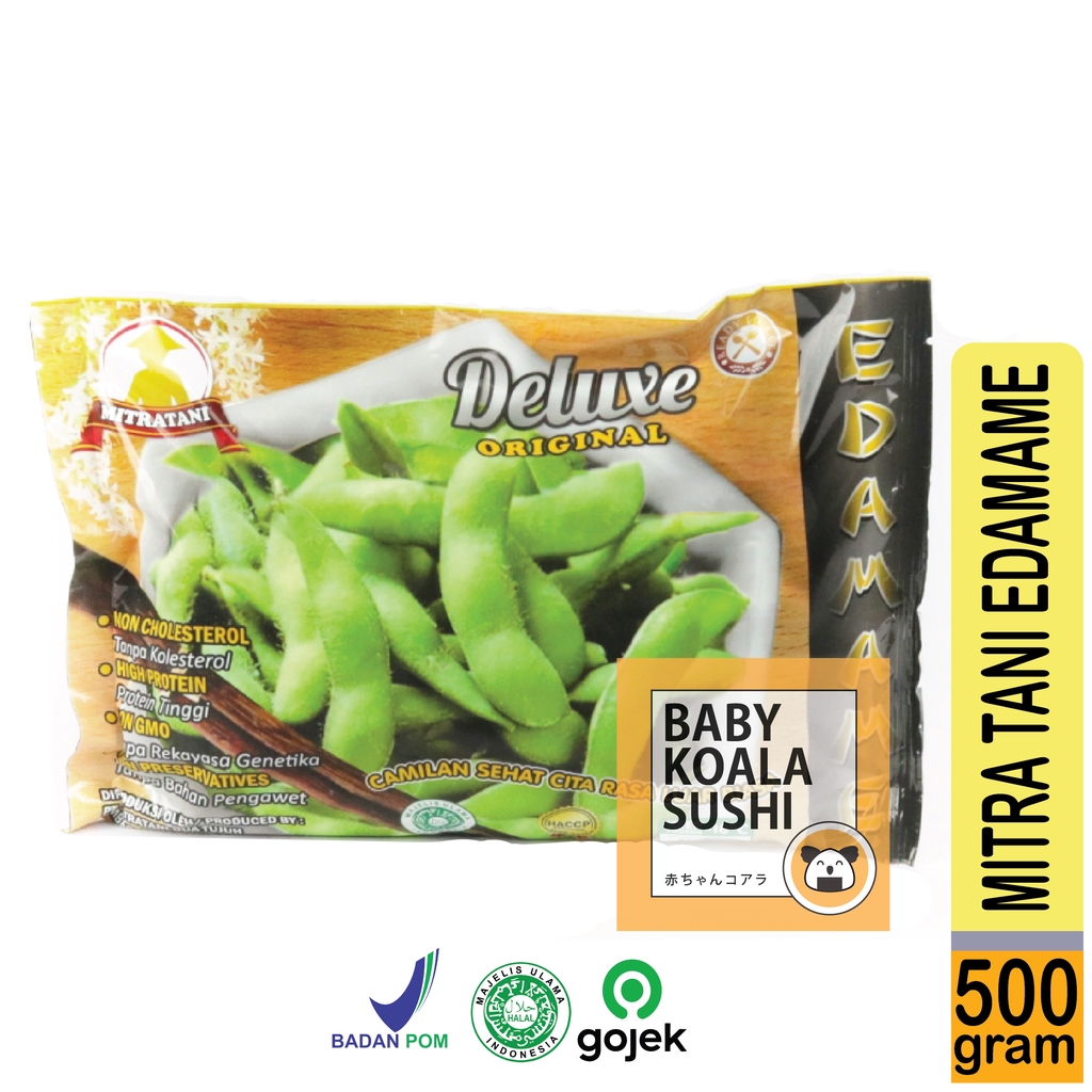 MITRA TANI Edamame Kacang Kedelai Jepang 500 g Halal | Kualitas Export Kedelai Rebus Frozen