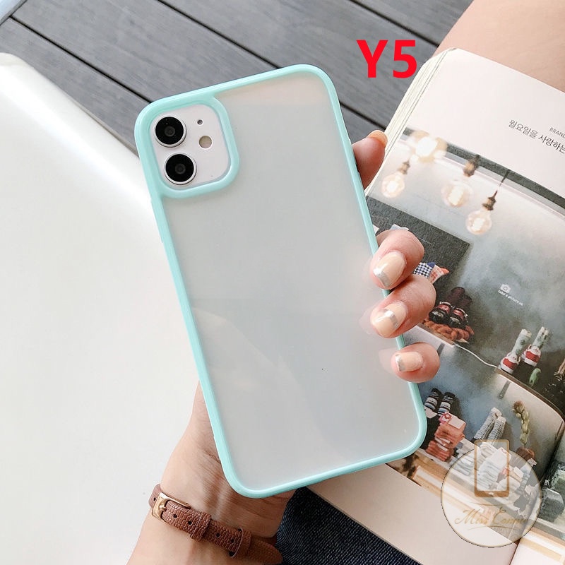 Soft Case Pelindung Kamera Bahan Silikon Warna Macaron 5 Untuk iPhone 11 12 13 Pro MAX 6 6s 7 8 Plus X XR XS MAX SE 2020