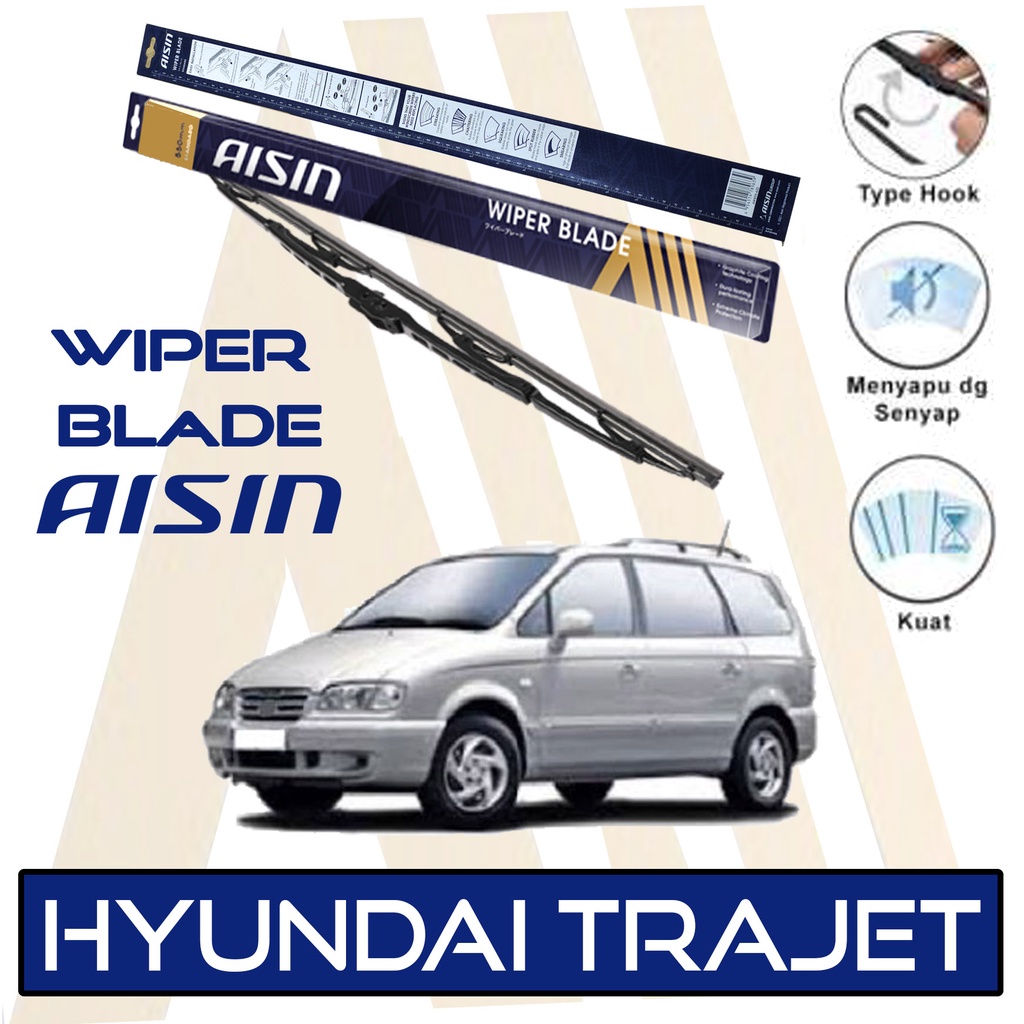 Wiper Mobil Hyndai Trajet AISIN Sepasang 22-24&quot; ORIGINAL