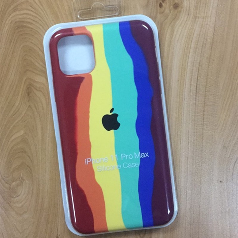 New Style IPhone 12 SE2 2020 Rainbow silicone protective cover is not easy to get dirty and can be cleaned