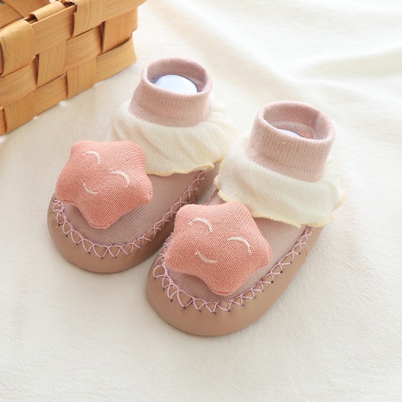 S07 NEW Prewalker sepatu bayi motif smiling star