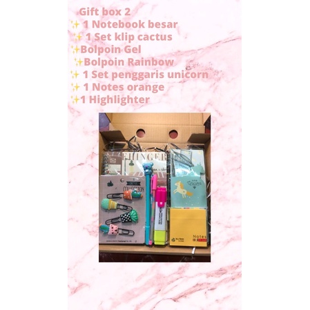 

Gift Box Alat Tulis Lucu /Kado Ulang Tahun Cewe