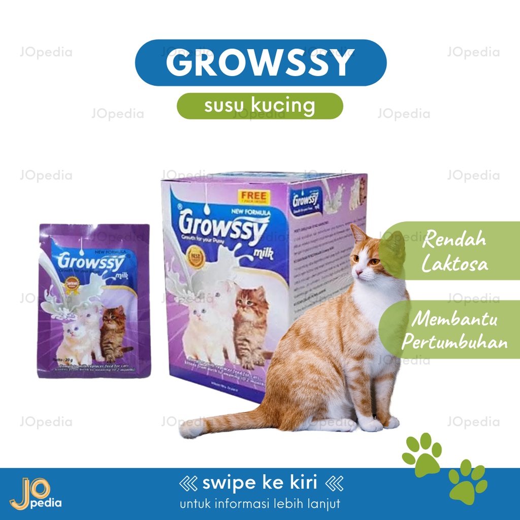 GROWSSY ECER Susu Kucing Kitten Milk Replacer Rendah Laktosa Growsy Growwsy