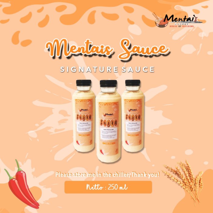 

Siap Kirim Mentais Sauce By Mentais.Id - Halal / Saus Mentai / Saus Mentaiko - Normal