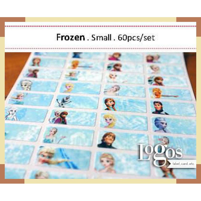 

Frozen Sticker. Name Label Small. Stiker karakter Frozen. cocok untuk nama anak buku tas sekolah