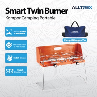 ALLTREK Smart Twin Burner Outdoor Kompor Camping Portable