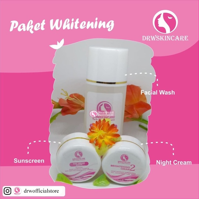 OBAT PEMUTIH WAJAH AMPUH Paket Whitening Drw Skincare. AMAN, HALAL, BPOM
