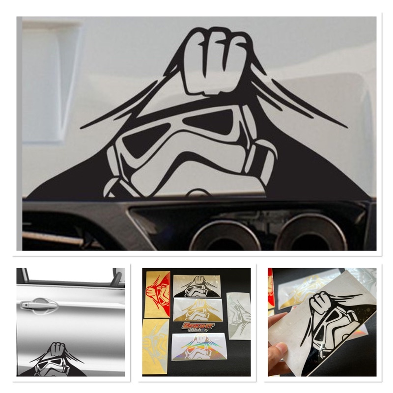 STICKER STIKER STORM TROOPER NGINTIP STIKER MOTOR MOBIL CUTTING