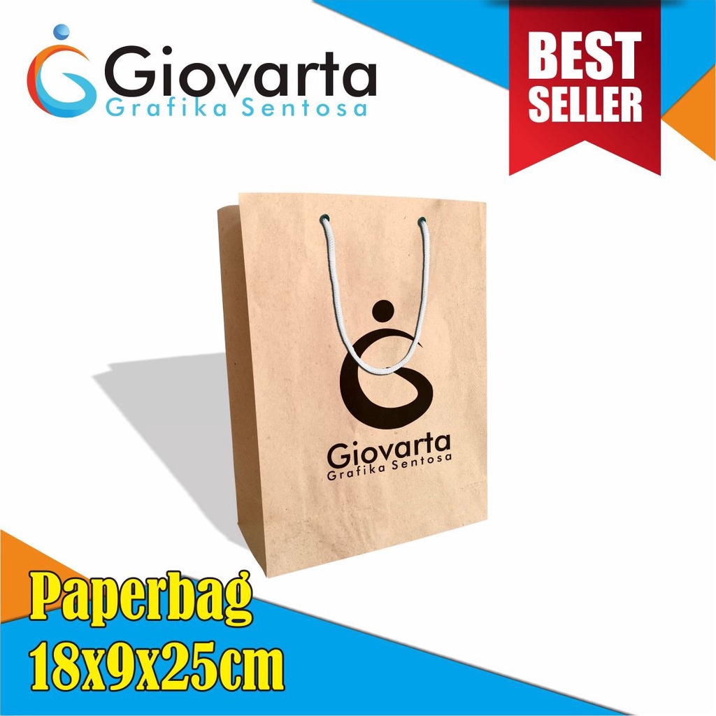 

Paperbag Craft / Paperbag Brown Craft / Paperbag Sablon Murah Ukuran 18x9x25