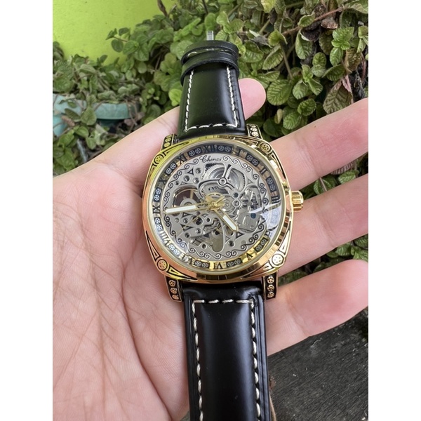 Jam Tangan Mekanik Otomatis Retro Klasik Engraving Seni Pahat Mewah Chenxi Luxury