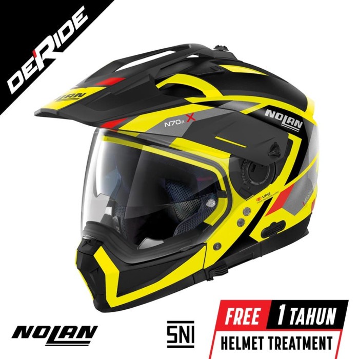 Helm Nolan N70-2 X GRANDES ALPES N-COM Col. 027 (LED YELLOW) SNI