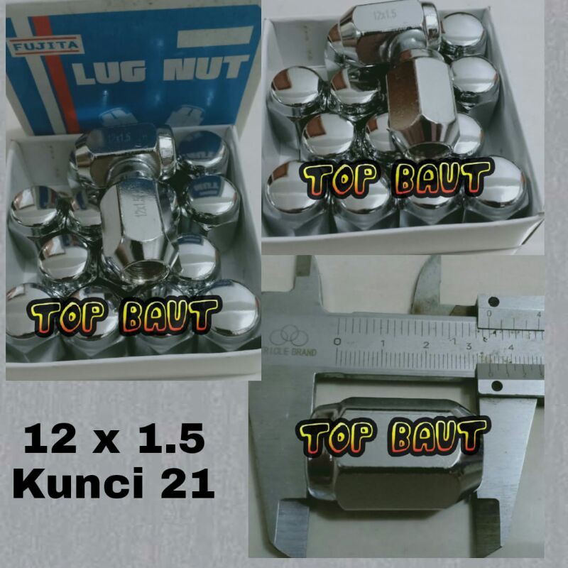 set 16 pcs mur roda racing toyota kijang mitsubishi daihatsu mur roda velg racing toyota 12x1.5 K21