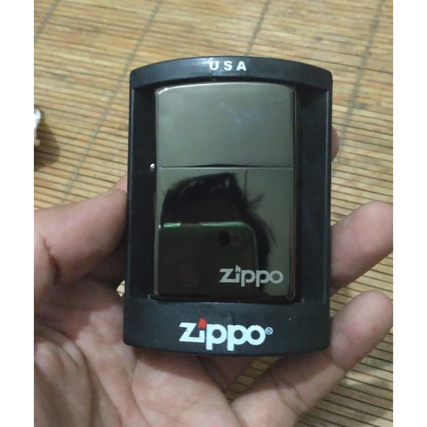 terbaru Zippo Black Ice - Lighter - Korek Api - Zippo - Hitam barang bagus