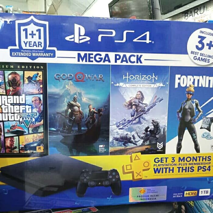 Sony Ps4 Slim Hdd 1Tb Playstation Ps4 New Original Garansi 1th