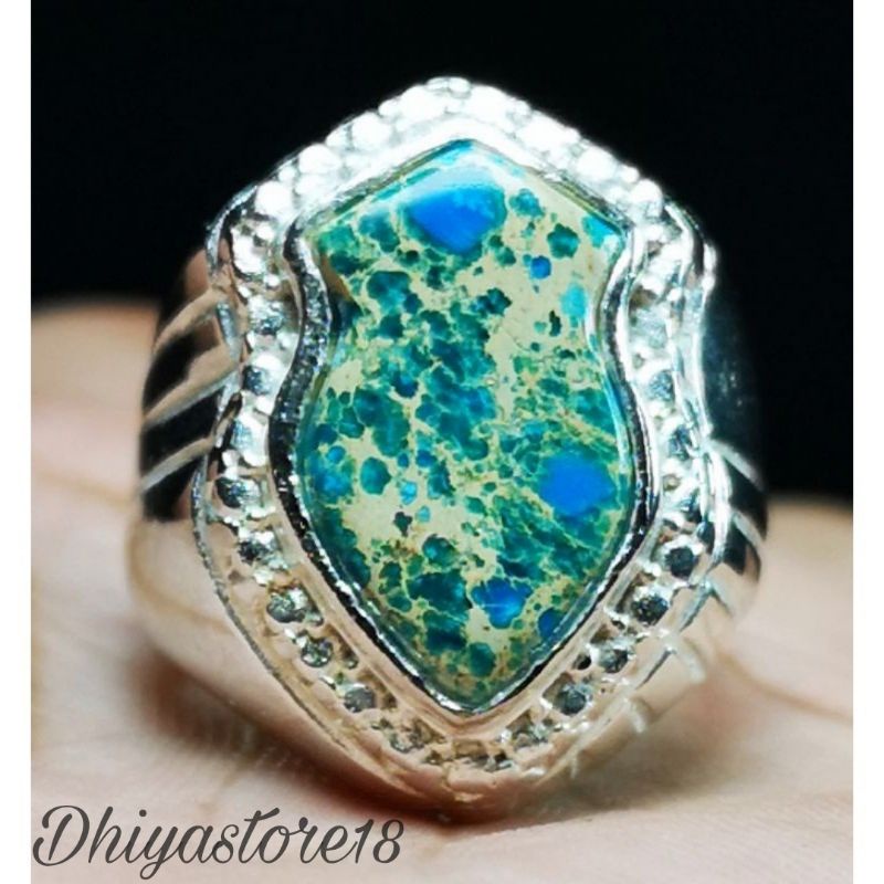 Batu Permata Natural Akik Alam Pirus Persia Terompah Top Colour Persia Iran Termurah