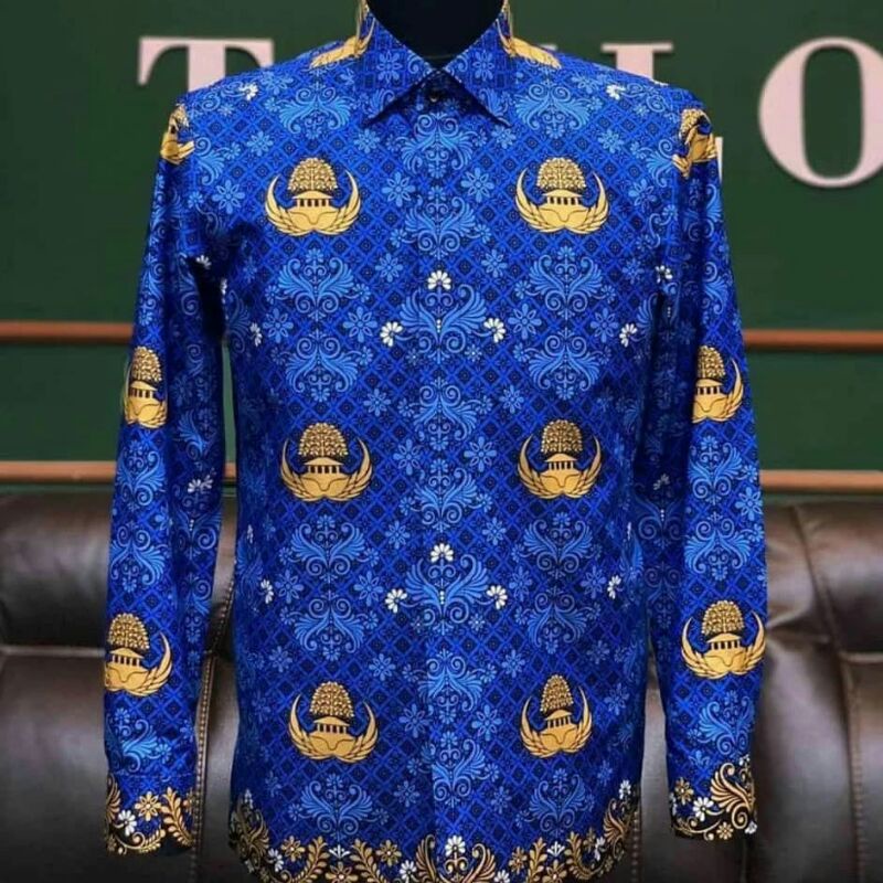 Baju Batik KORPRI Terbaru Katun Sekar Begawan Wanita dan Pria Model 3