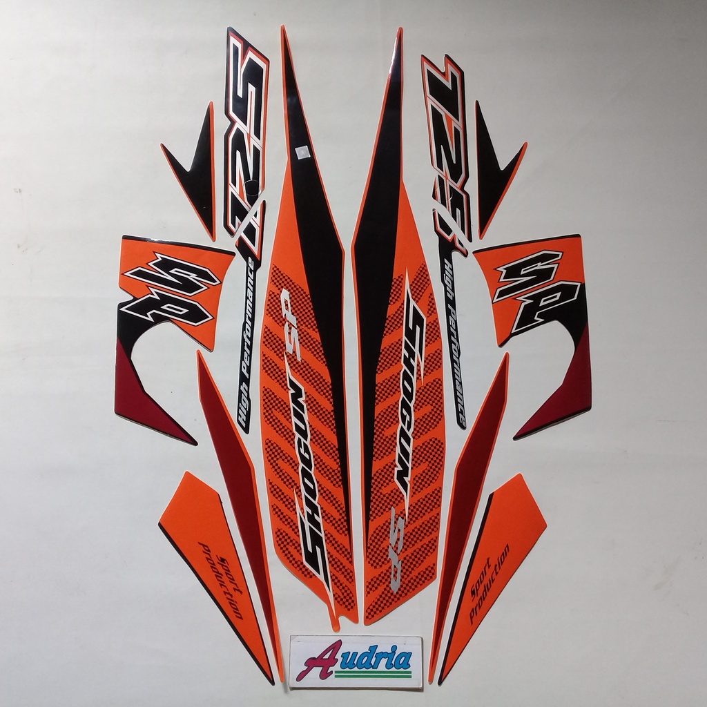 Stiker Striping Motor Suzuki Shogun Sp 125 2008 Orange
