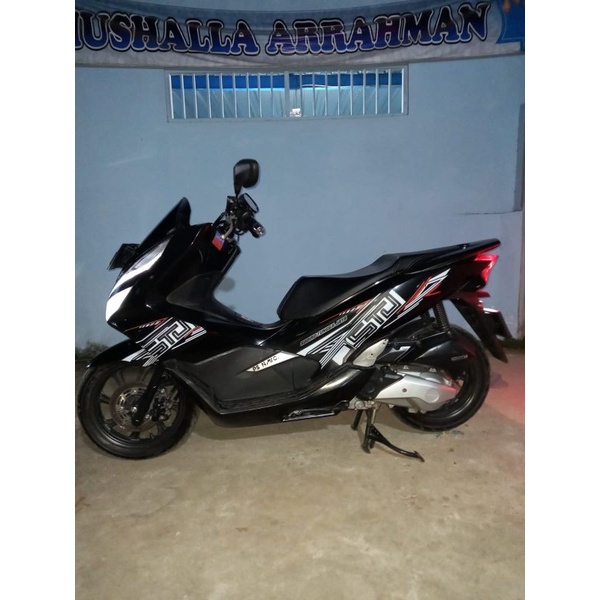 sticker striping pcx 150 160 livery bus sudiro tungga jaya stj transparan custame