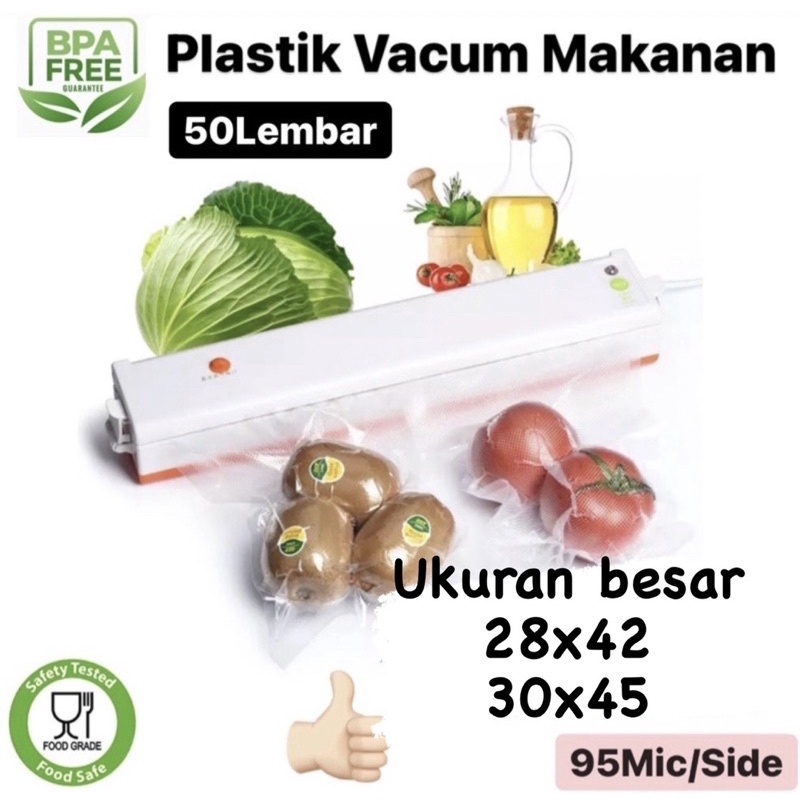 Plastik Vakum vacum vacuum bag ukuran besar makanan lembaran