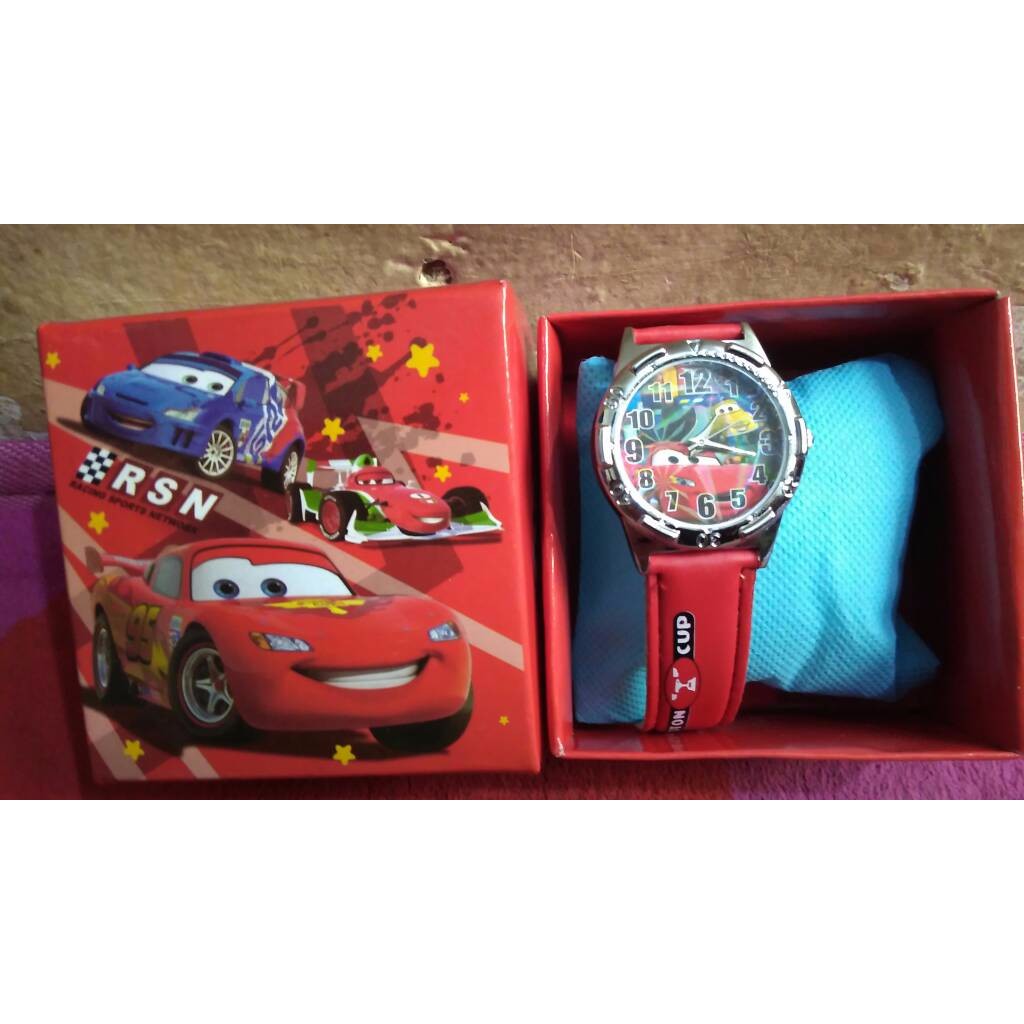 Jam Tangan Cars / Jam Tangan Mobil Cars / Jam tangan Disney krski tp