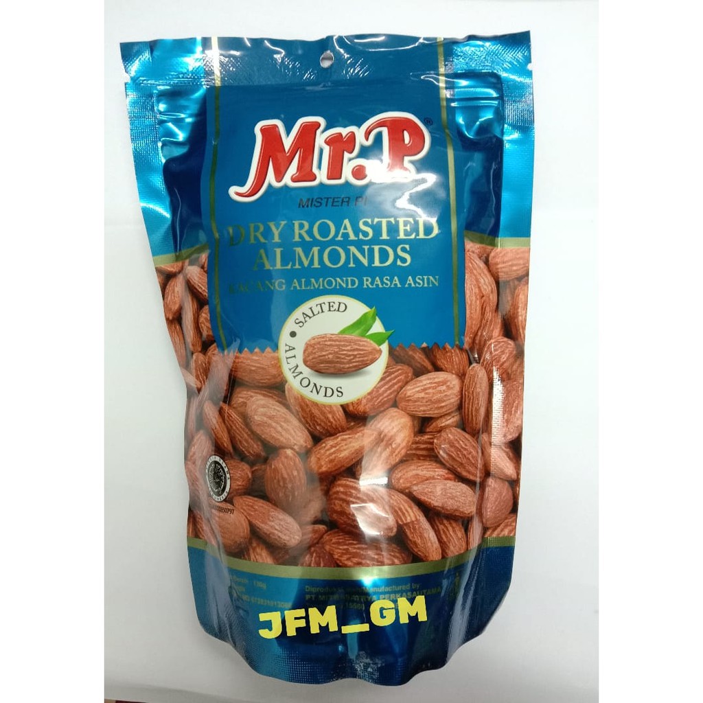 

MR. P DRY ROASTED ALMONDS 130GR / KACANG ALMOND RASA ASIN / CEMILAN KACANG ALMOND